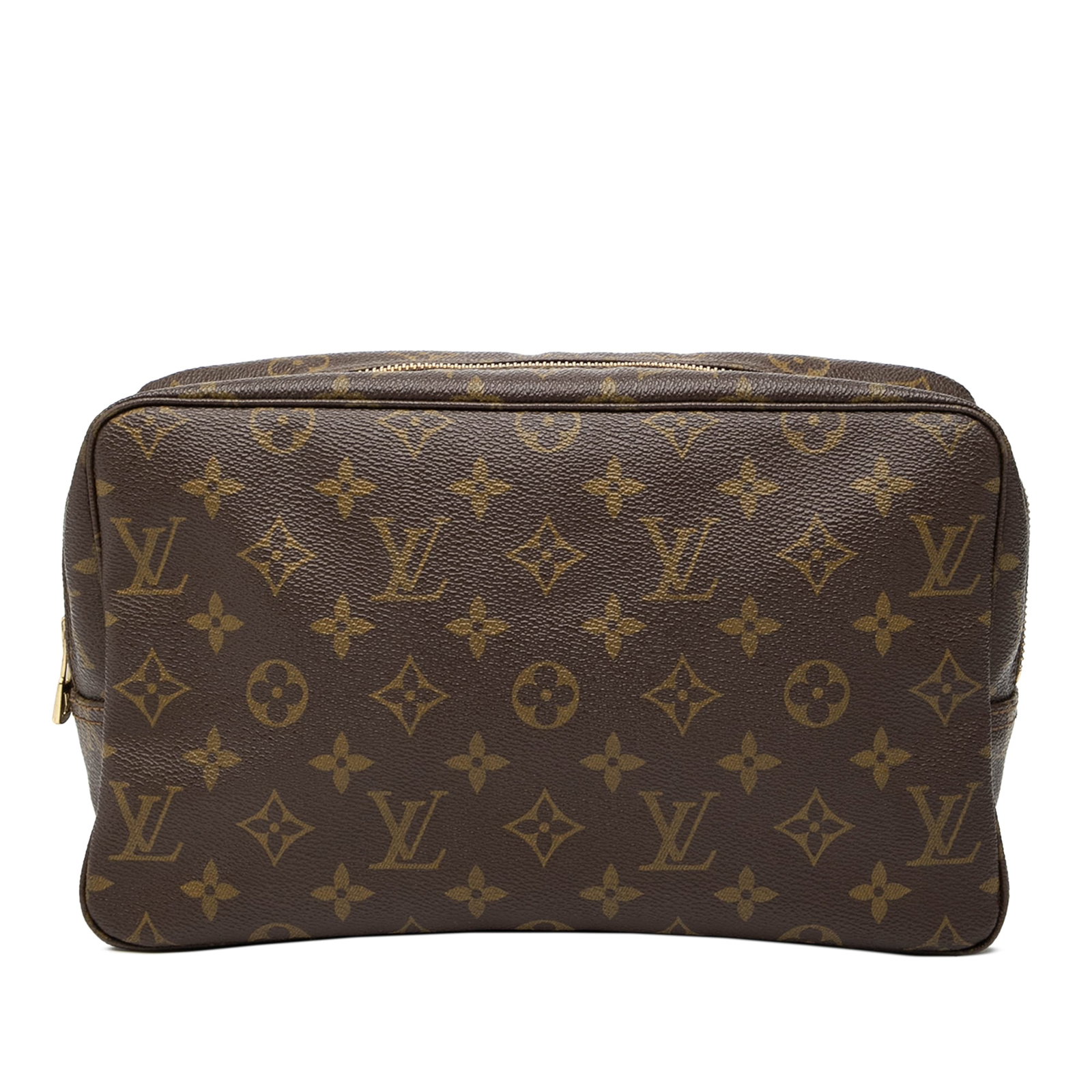 Louis Vuitton Monogram Canvas Trousse Toilette 28 Cosmetic Pouch: Louis Vuitton Monogram Canvas Trousse Toilette 28 Cosmetic Pouch This Louis Vuitton Monogram Trousse Toilette 28 features the iconic monogram canvas body with a top zip closure and an interior slip po