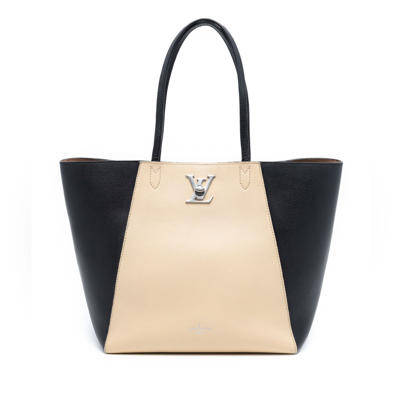 Leather Tote Bag by Louis Vuitton LockMe Cabas Brown (1 of 7)