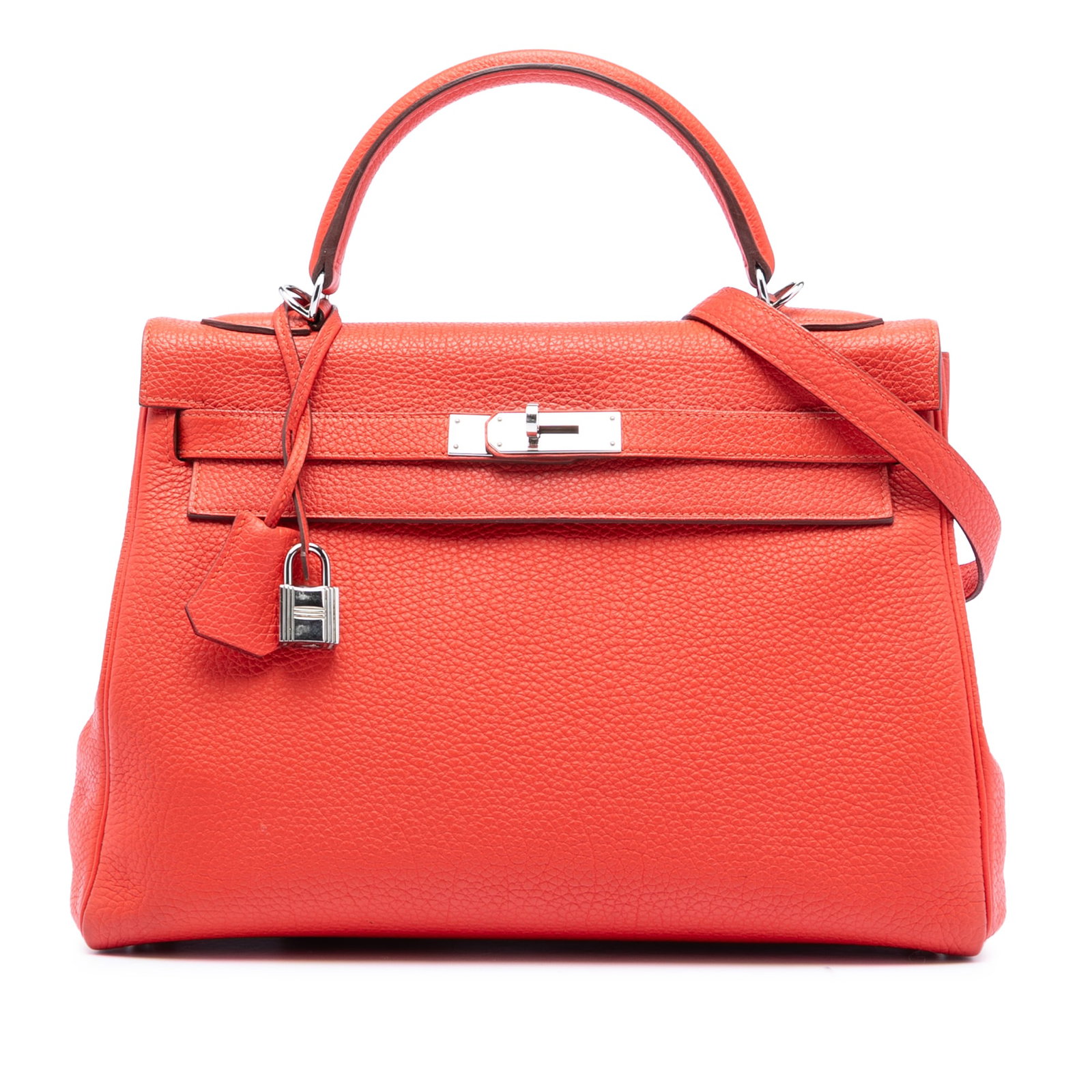 Capucine Clemence Leather Kelly II Retourne 32 Bag with Detachable Strap (1 of 7)