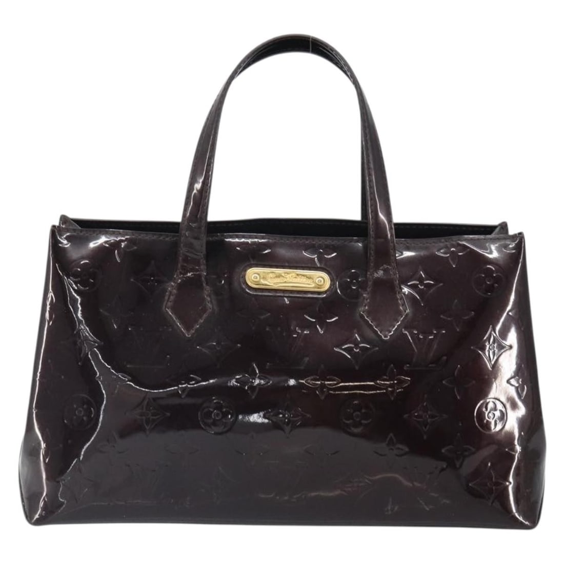 Wilshire Burgundy Patent Leather Handbag by Louis Vuitton 31cm (1 of 18)