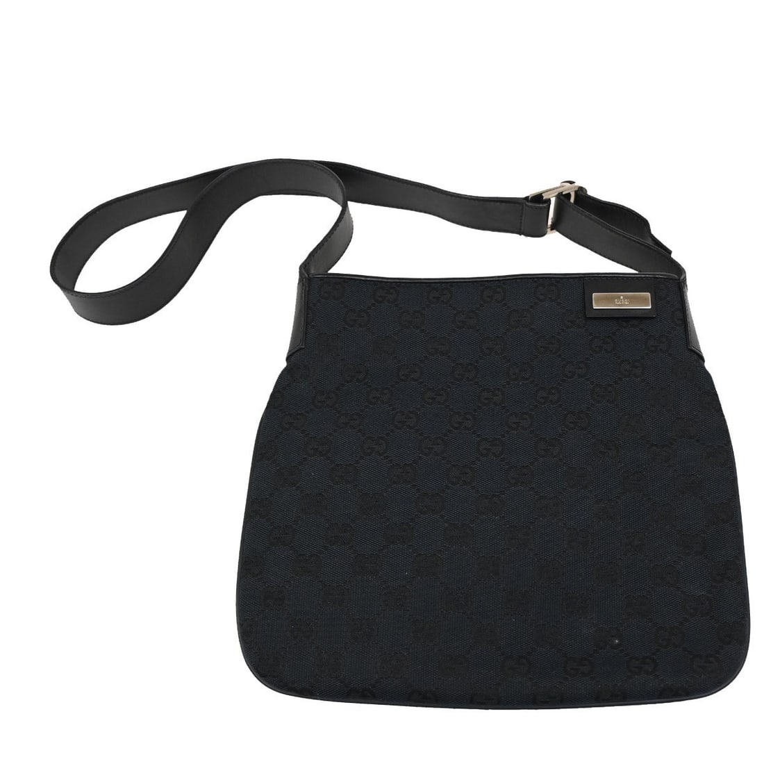 Vintage Gucci Black Canvas and Leather Messenger Bag 25cm (1 of 13)