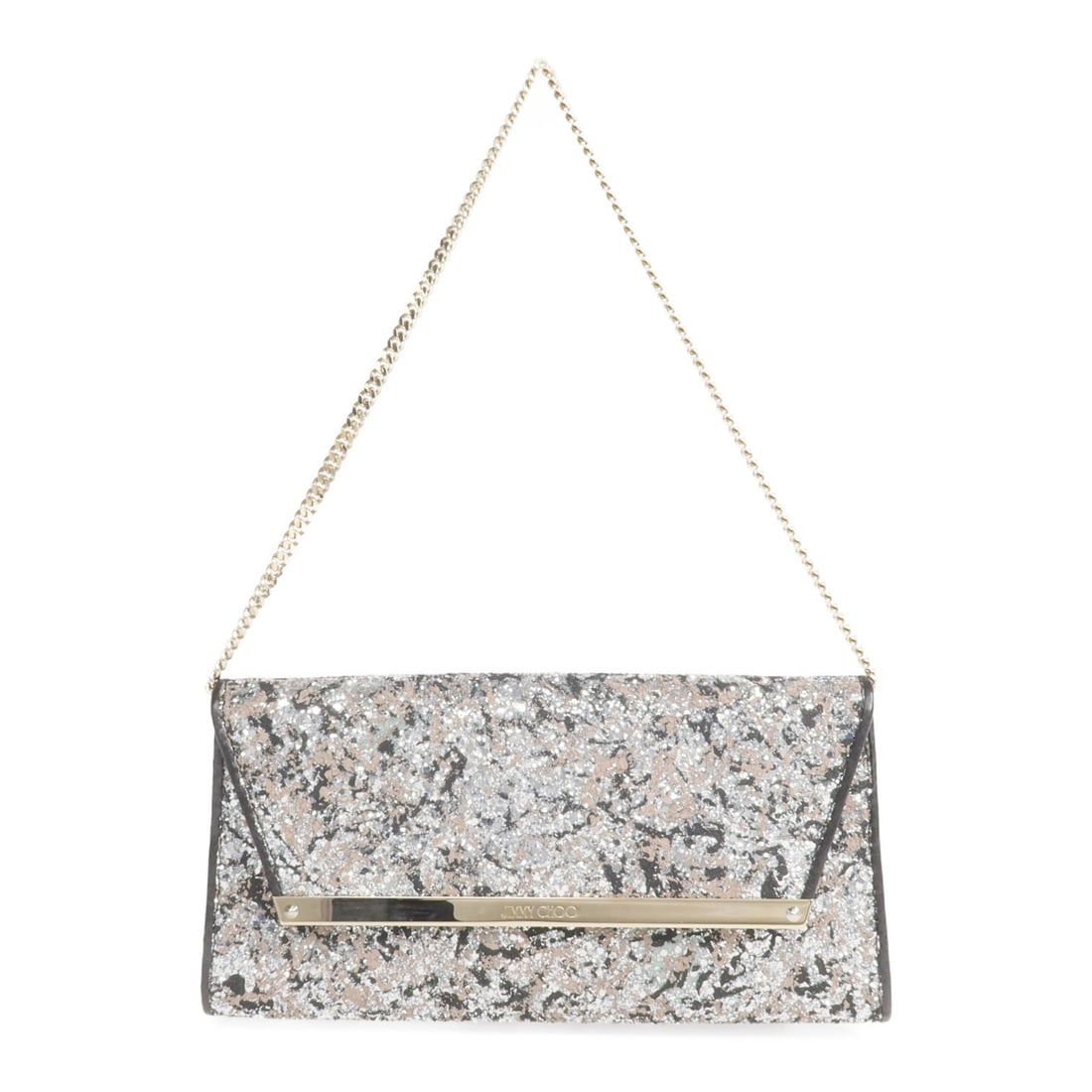 Pink Calfskin Chain Shoulder Bag by Jimmy Choo with Gold Hardware (1 of 15)