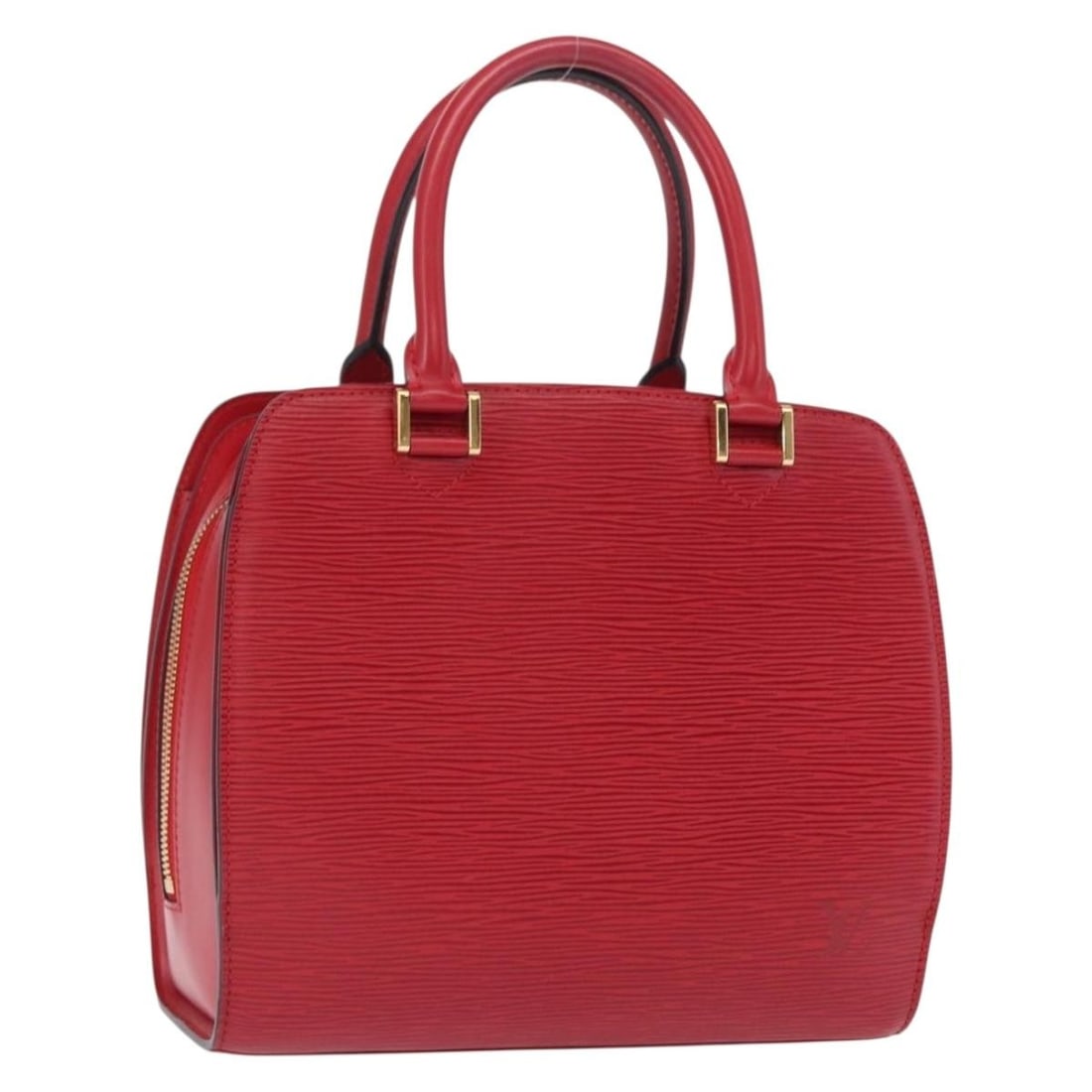 Red Epi Leather Pont Neuf Handbag by Louis Vuitton M52057 France: Red Epi Leather Pont Neuf Handbag by Louis Vuitton M52057 France This Louis Vuitton Epi Pont Neuf handbag features durable Epi leather in a striking red shade. Made in France, it offers a structured s