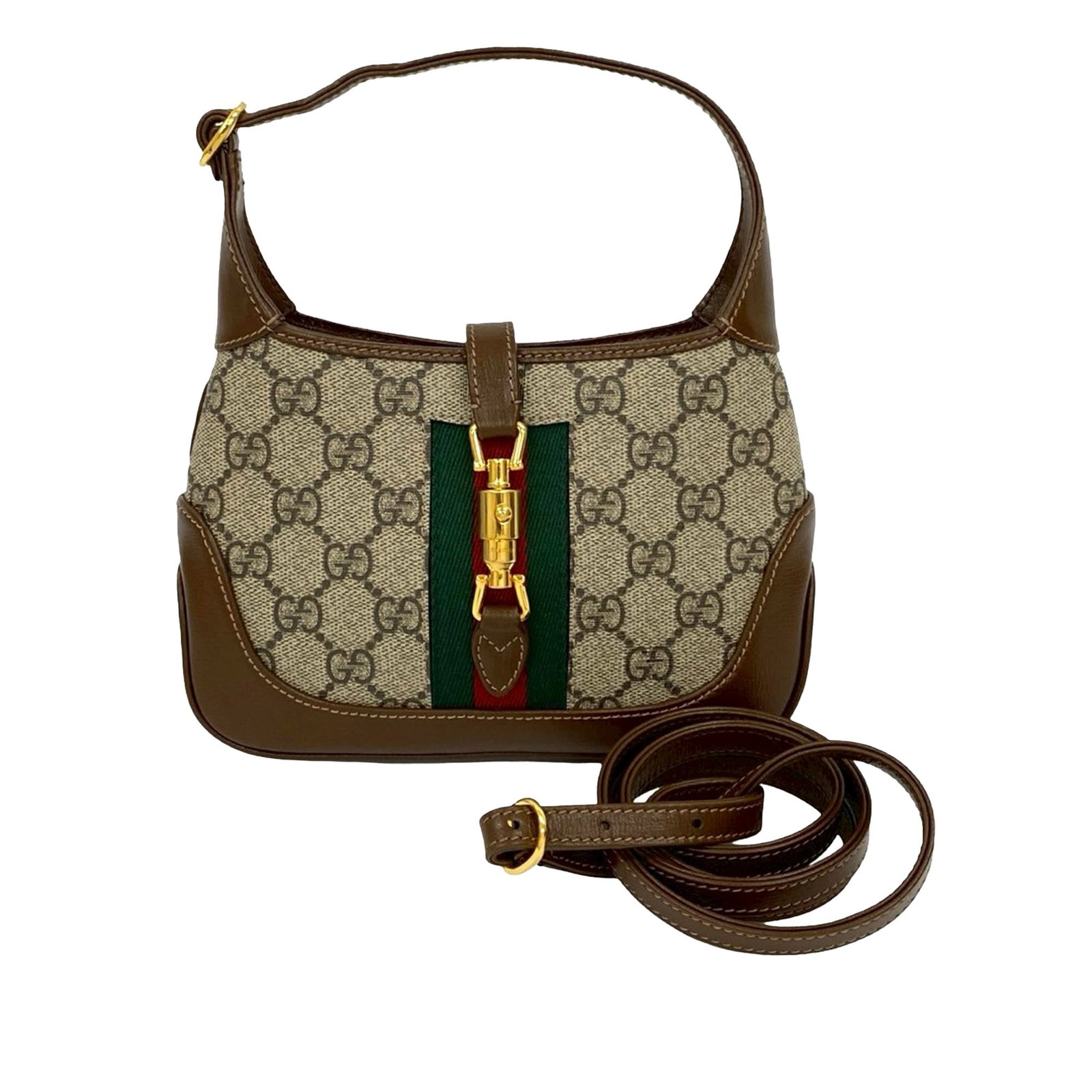 Gucci Jackie 1961 Mini GG Supreme Canvas Web Crossbody Bag (1 of 12)