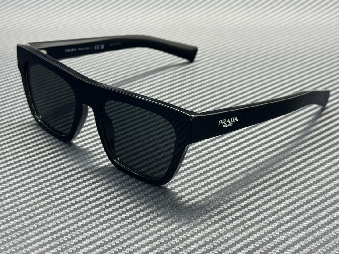 Men's Prada PR C03S 16K08Z 54mm Black Frame Dark Grey Lens Sunglasses (1 of 4)