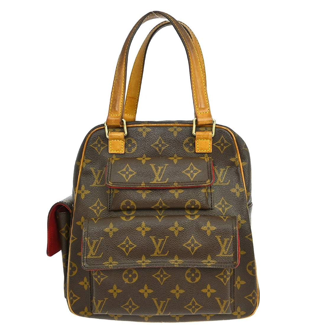 Louis Vuitton Monogram Excentrique Large Brown Canvas Handbag M51161: Louis Vuitton Monogram Excentrique Large Brown Canvas Handbag M51161 This Louis Vuitton Monogram Excentrique handbag features the iconic monogram canvas with leather trim and a coated finish. It is de