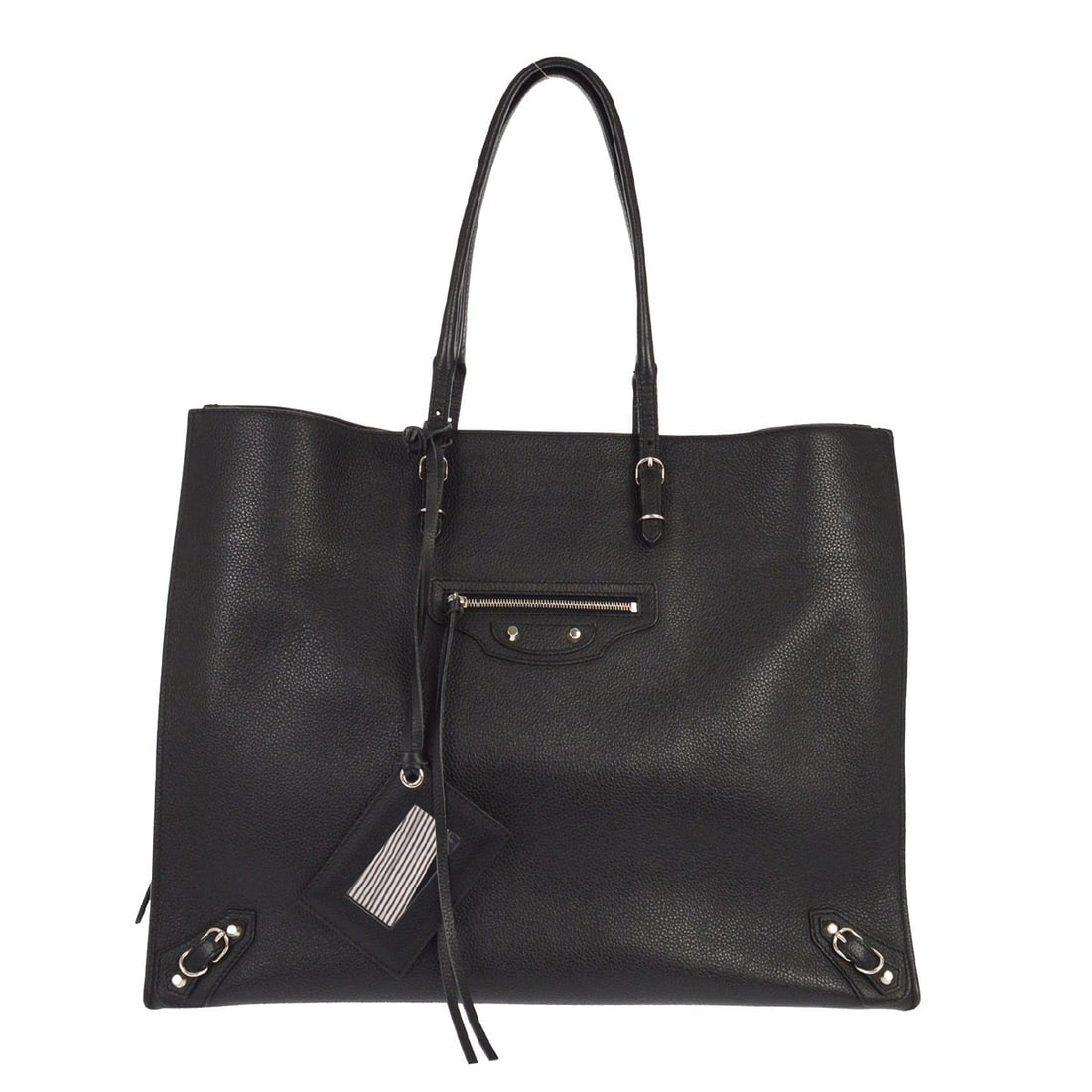 Balenciaga Papier A4 Large Black Leather Tote with Logo Accent (1 of 6)