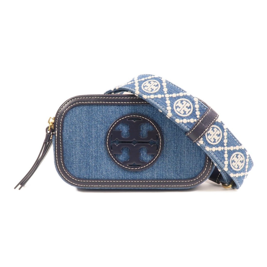 Tory Burch Denim Blue Women's Camera Shoulder Bag (1 of 15)