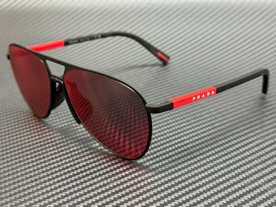 Prada Linea Rossa PS 53ZS DG008F Black Grey Men's Sunglasses with Authenticity (1 of 5)