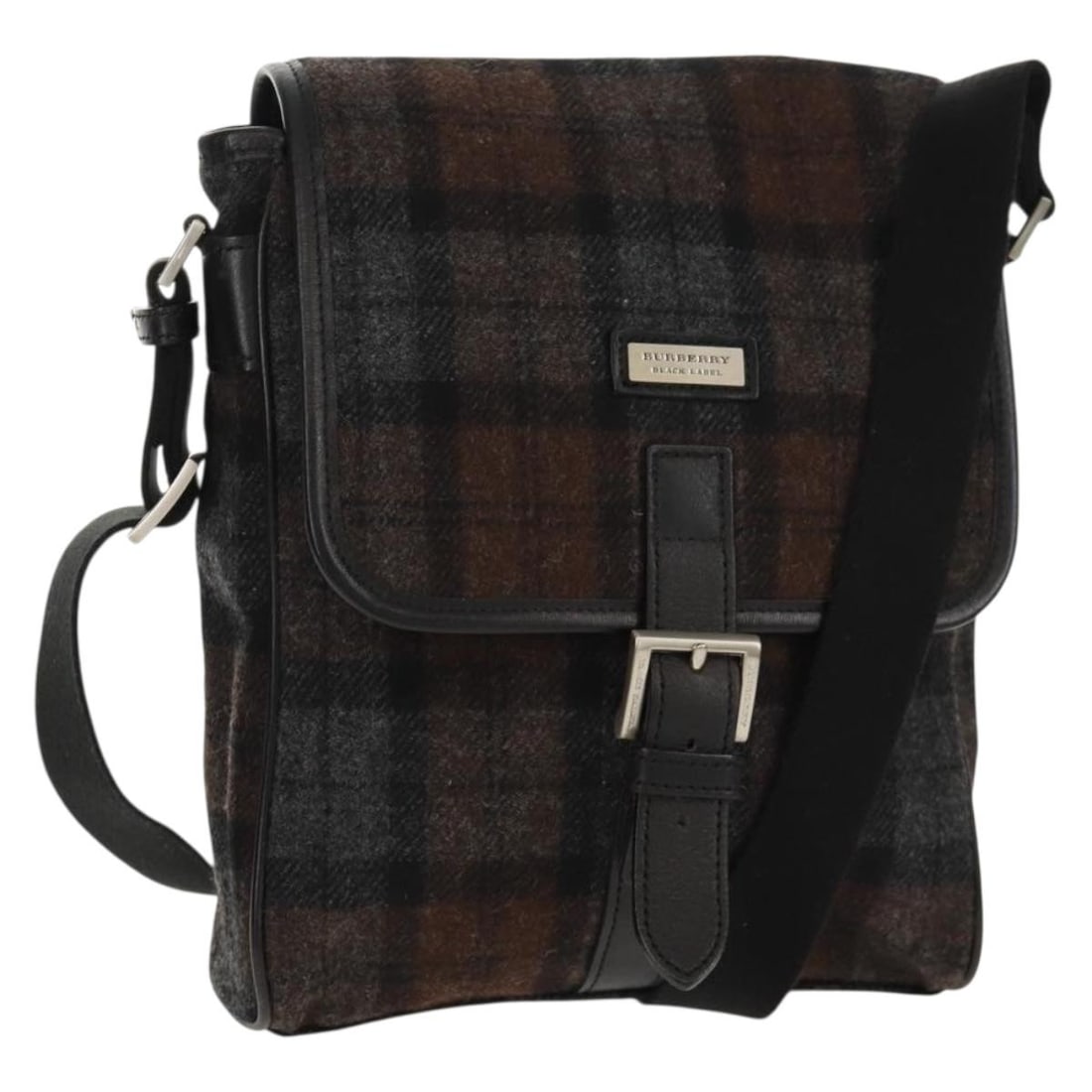 Burberry Black Label Wool Shoulder Bag in Nova Check Pattern with Dust Bag (1 of 18)