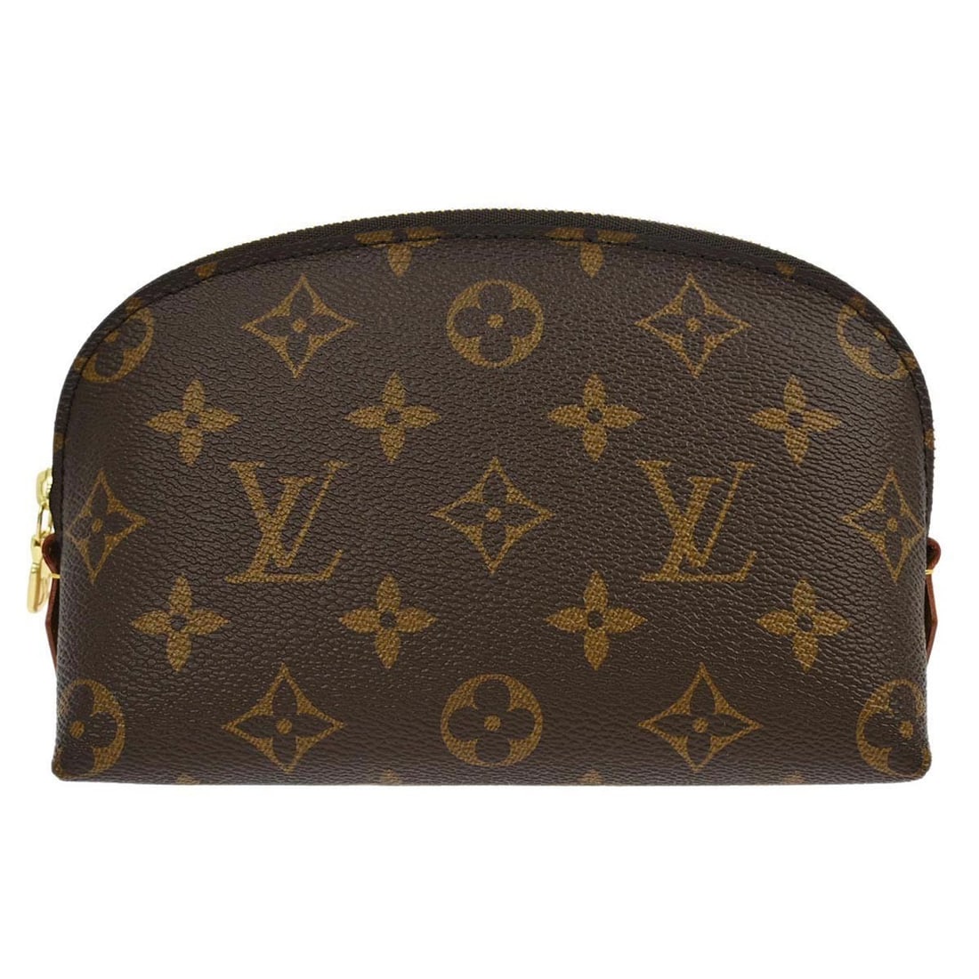 Louis Vuitton Pochette Cosmetic Monogram Canvas Leather Small Brown Pouch (1 of 7)