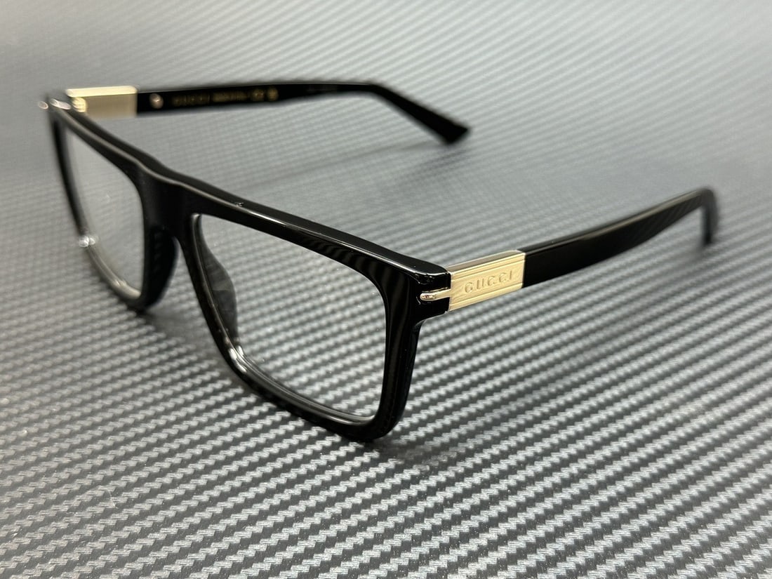 GUCCI GG1504O 005 Black Gold Men's Eyeglasses with Authenticity Certificate (1 of 5)