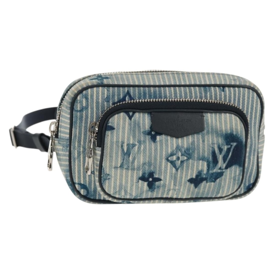 Limited Edition Louis Vuitton Denim Canvas Outdoor Pouch with Watercolor Stripes (1 of 18)