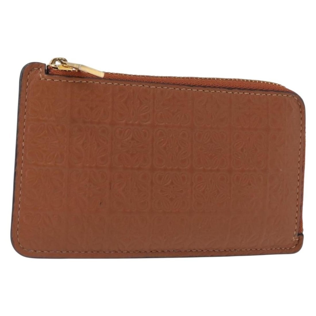 Brown Leather Coin Purse by Loewe Anagram with Dust Bag and Box (1 of 18)