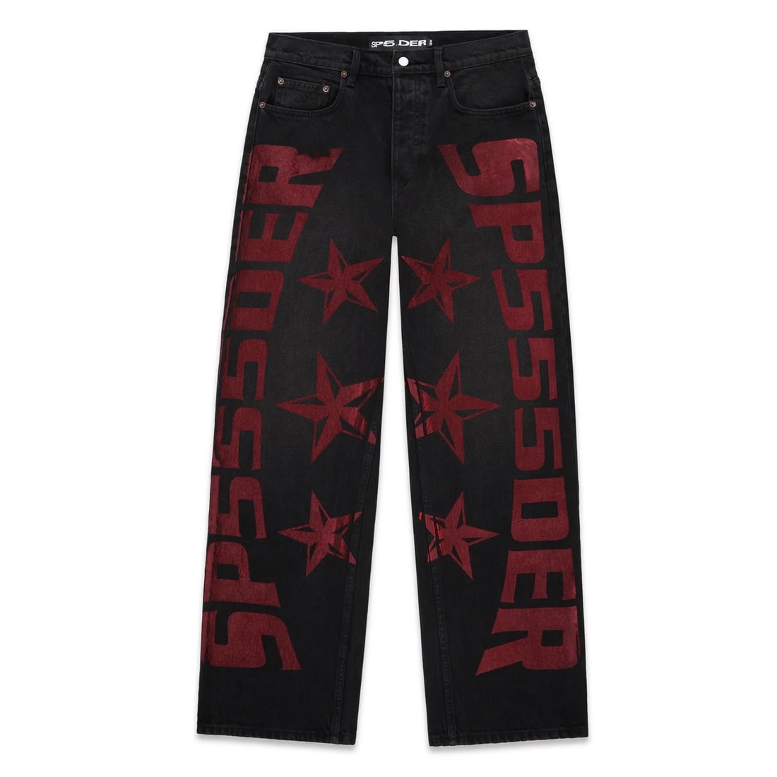 Black Denim MX555 Trousers by Sp5der Size 32 (1 of 2)
