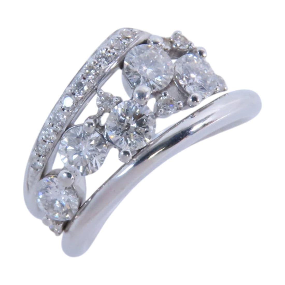 Diamond Ring 18K White Gold by JEWELRY Size 6.75 (1 of 7)