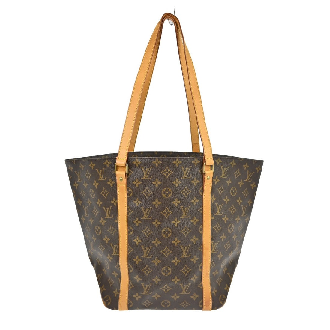 Louis Vuitton Monogram Canvas Sac Shopping Large Women's Shoulder Bag: Louis Vuitton Monogram Canvas Sac Shopping Large Women's Shoulder Bag This Louis Vuitton Sac Shopping shoulder bag features the iconic Monogram canvas leather exterior with beige double handles and br