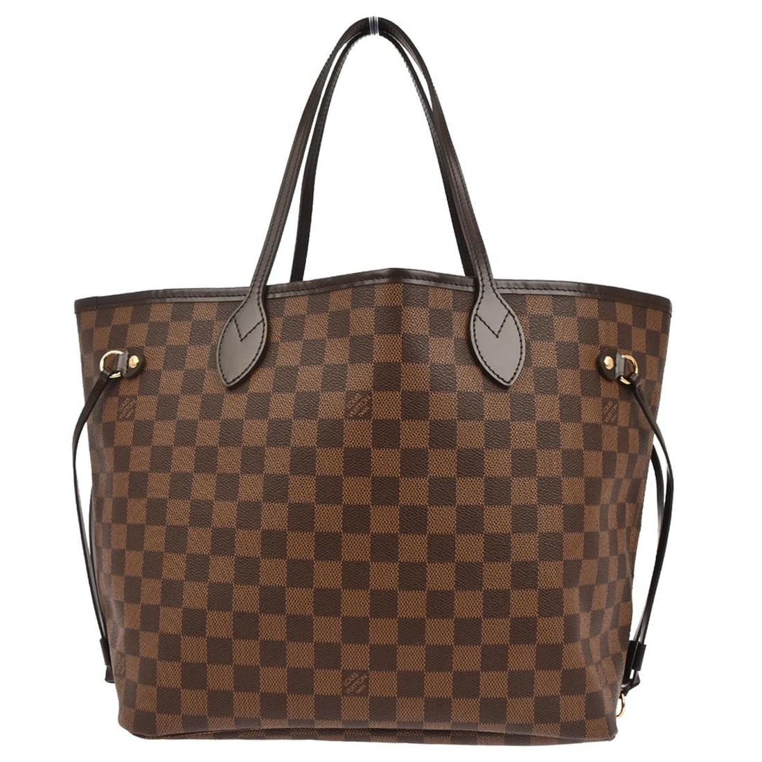 Neverfull MM Damier Canvas Medium Tote by Louis Vuitton N51105 GI0153: Neverfull MM Damier Canvas Medium Tote by Louis Vuitton N51105 GI0153 This Louis Vuitton Neverfull MM shoulder tote bag features the signature Damier canvas exterior in brown with double leather handl