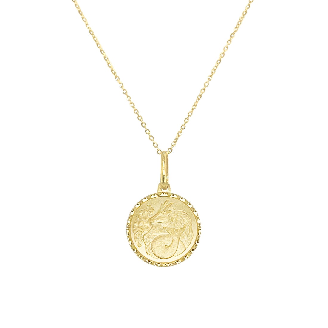 14K Yellow Gold Capricorn Pendant Necklace for Women (1 of 3)
