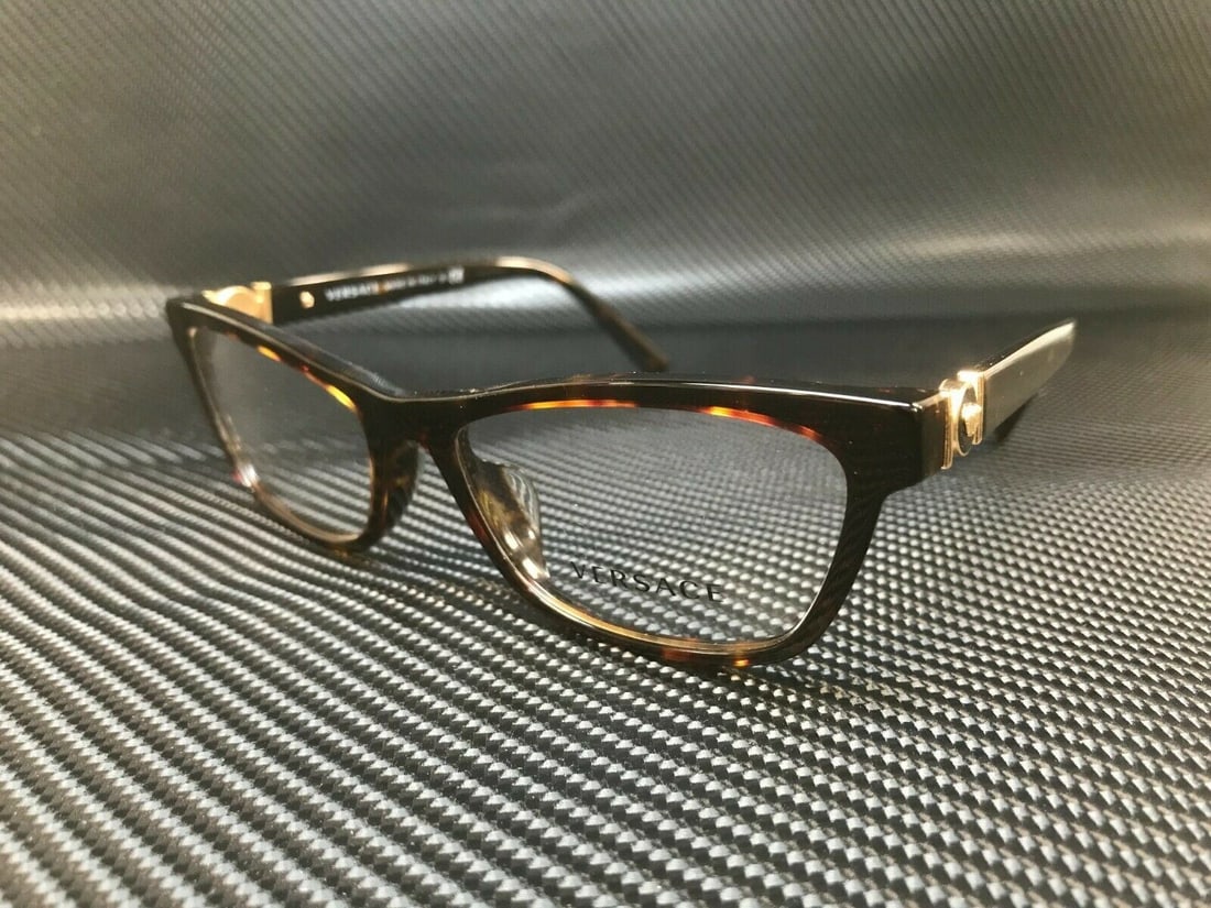 Versace VE3272A 108 Havana Cat Eye Women's Eyeglasses 54mm Full Rim (1 of 4)