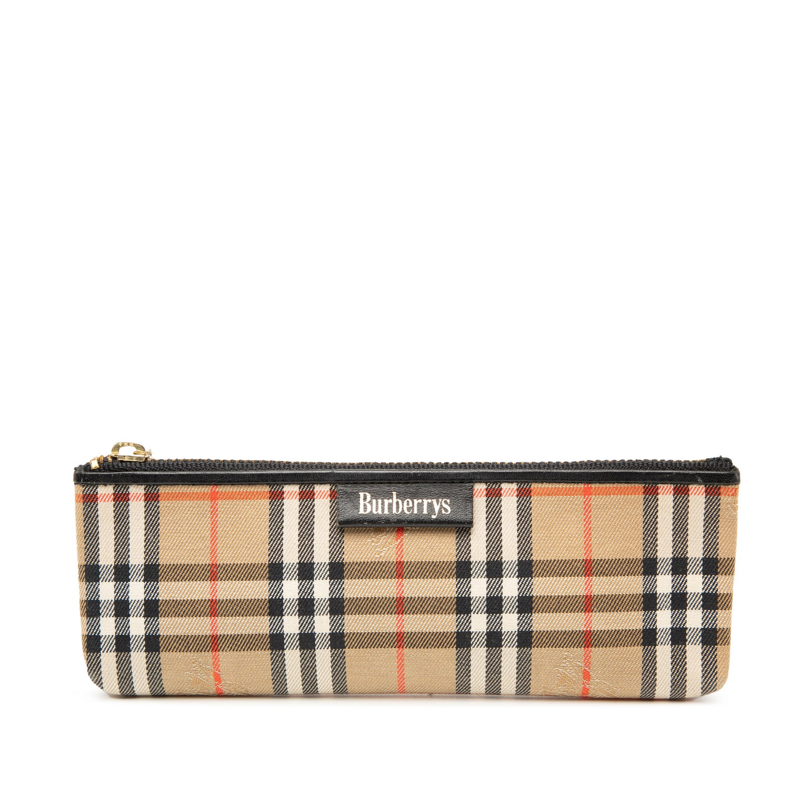 Haymarket Check Fabric Pencil Case with Leather Trim by Burberry (1 of 6)