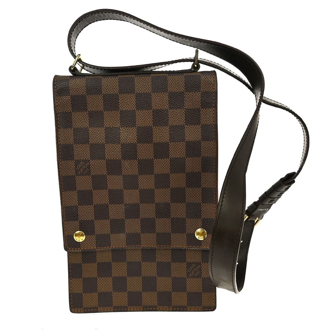 Louis Vuitton Portobello Brown Damier Canvas Medium Shoulder Bag N45271: Louis Vuitton Portobello Brown Damier Canvas Medium Shoulder Bag N45271 This Louis Vuitton Portobello shoulder bag features the brand's signature Damier canvas leather in brown with a check pattern an