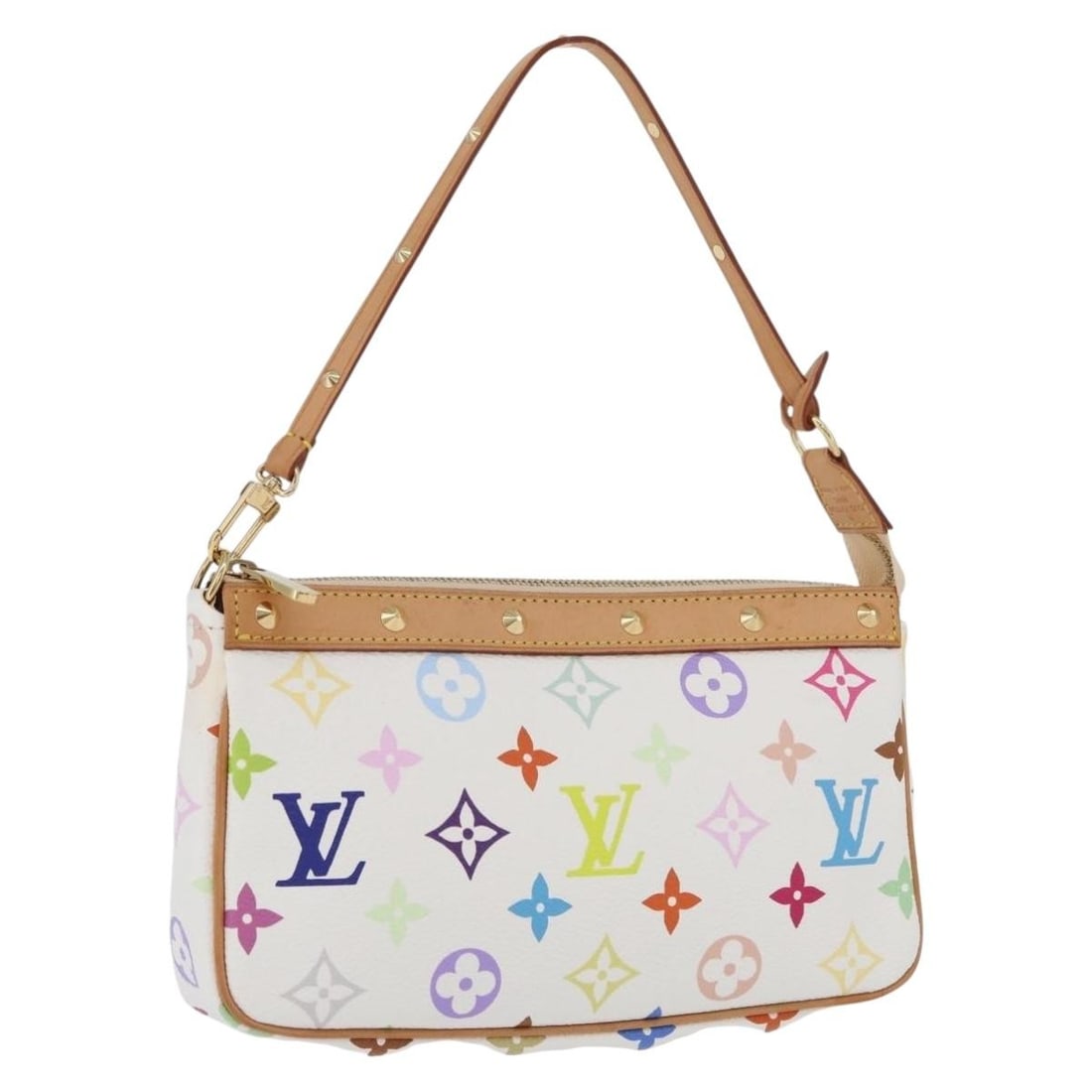 Louis Vuitton Multicolor Monogram Canvas Pochette Accessoires White M92649 Pouch (1 of 18)