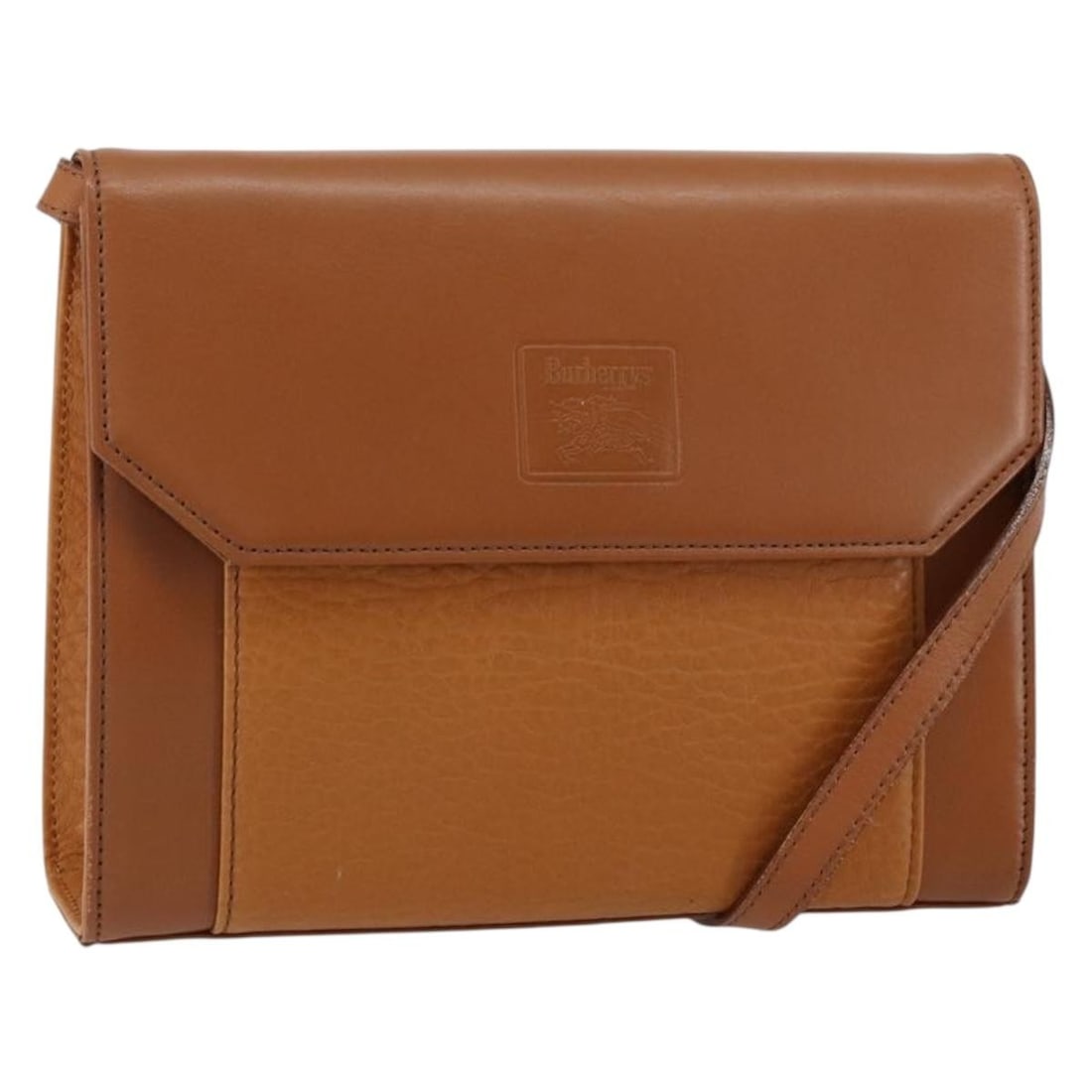 Burberrys Gold Brown Leather Shoulder Bag Authentic (1 of 18)