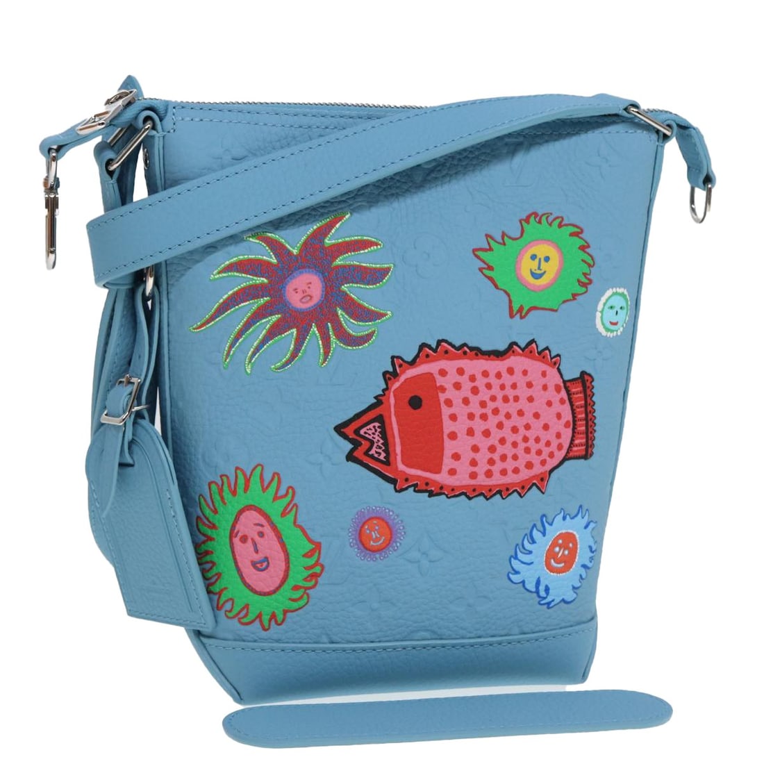 LOUIS VUITTON Yayoi Kusama Monogram Hobo Bag Blue M21716 LV Auth (1 of 18)