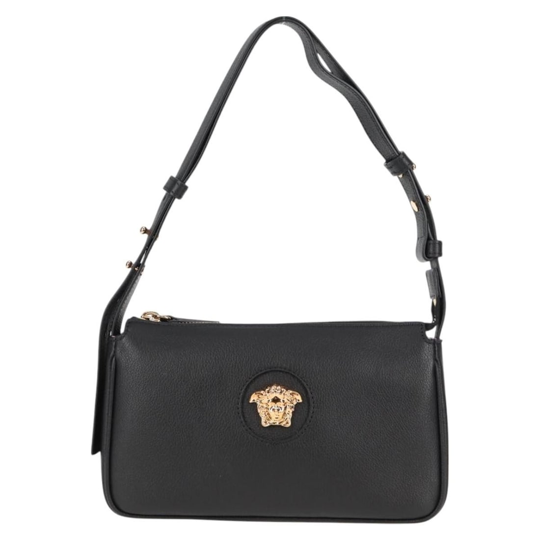 Black Leather Medusa Shoulder Bag by Versace Italy (1 of 18)