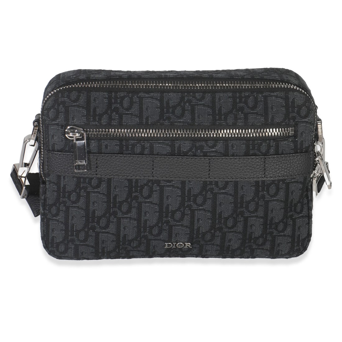 Christian Dior Safari Messenger Black Jacquard Canvas Bag with Accessories (1 of 9)