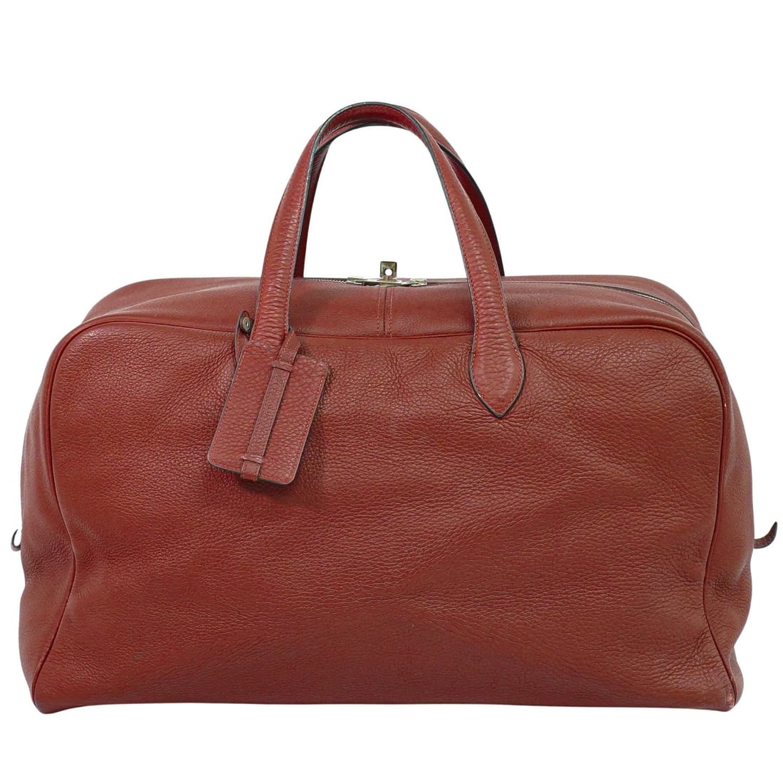 Red Leather Unisex Hermes Victoria Travel Handbag 50cm x 30cm x 25cm (1 of 18)