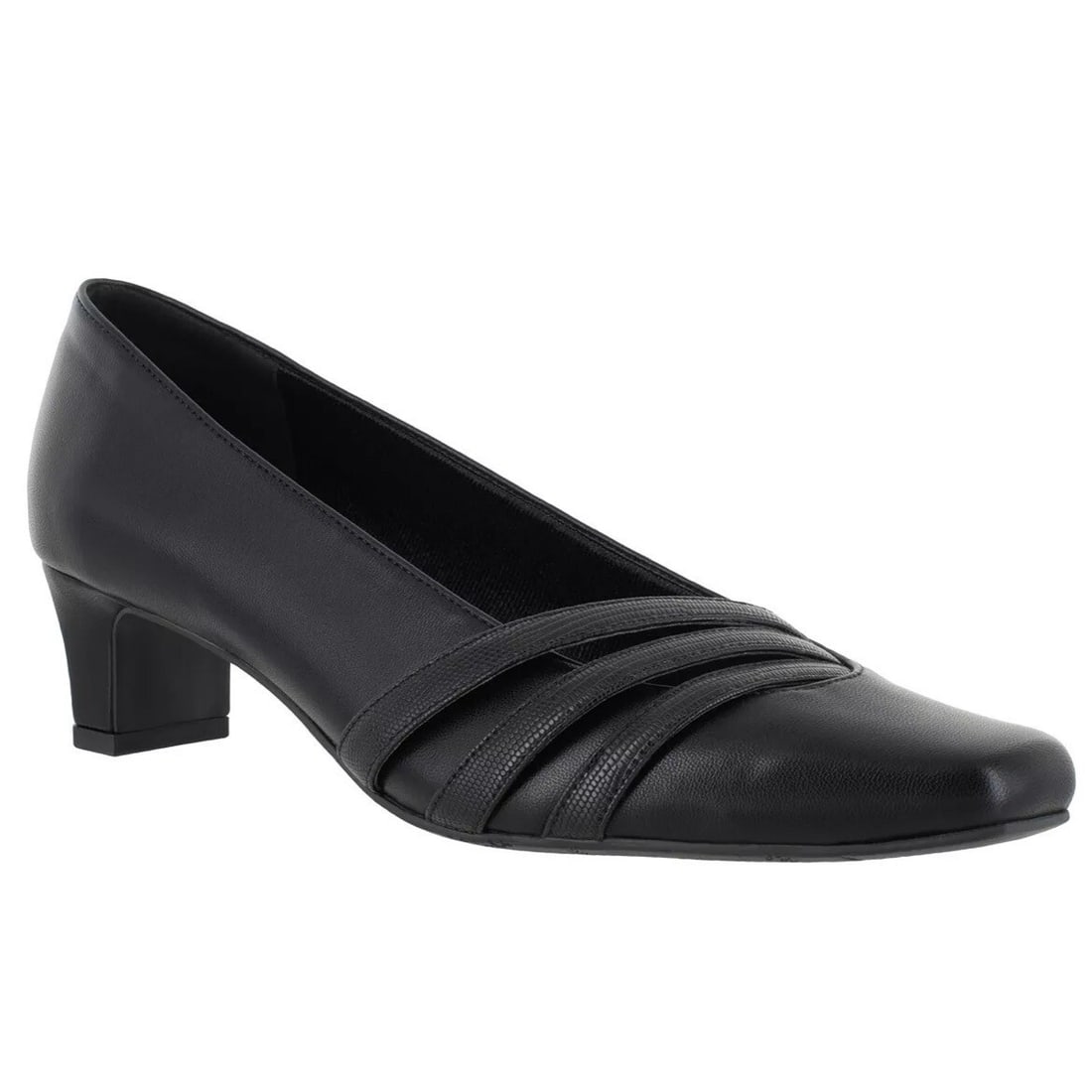 Easy Street Entice Black Faux Leather Square Toe Pumps 9.5W (1 of 8)