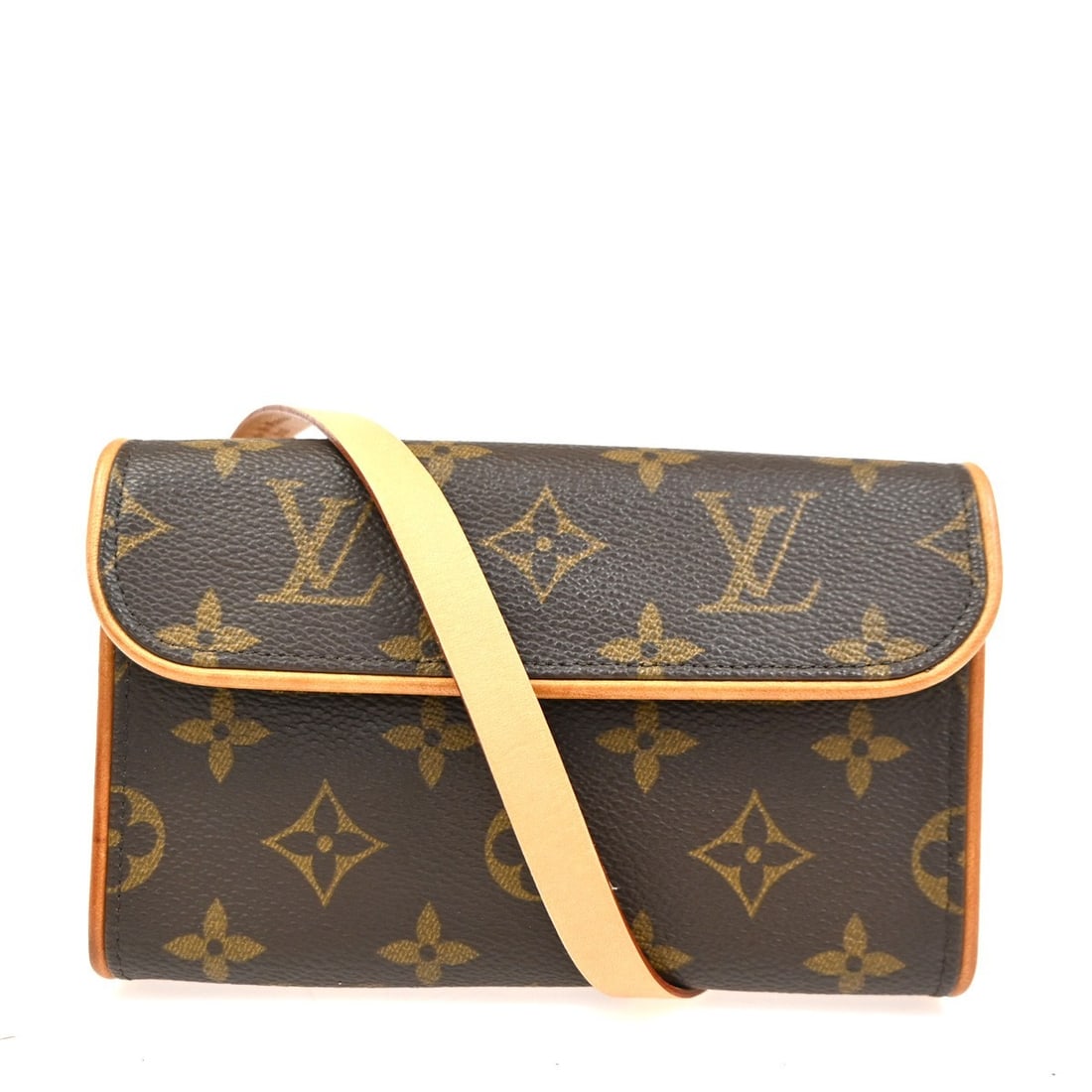 Monogram Canvas Florentine Belt Bag by Louis Vuitton: Monogram Canvas Florentine Belt Bag by Louis Vuitton The Louis Vuitton Florentine Waist Bag is crafted from signature Monogram canvas in a brown color. Designed for women, this piece features a compac