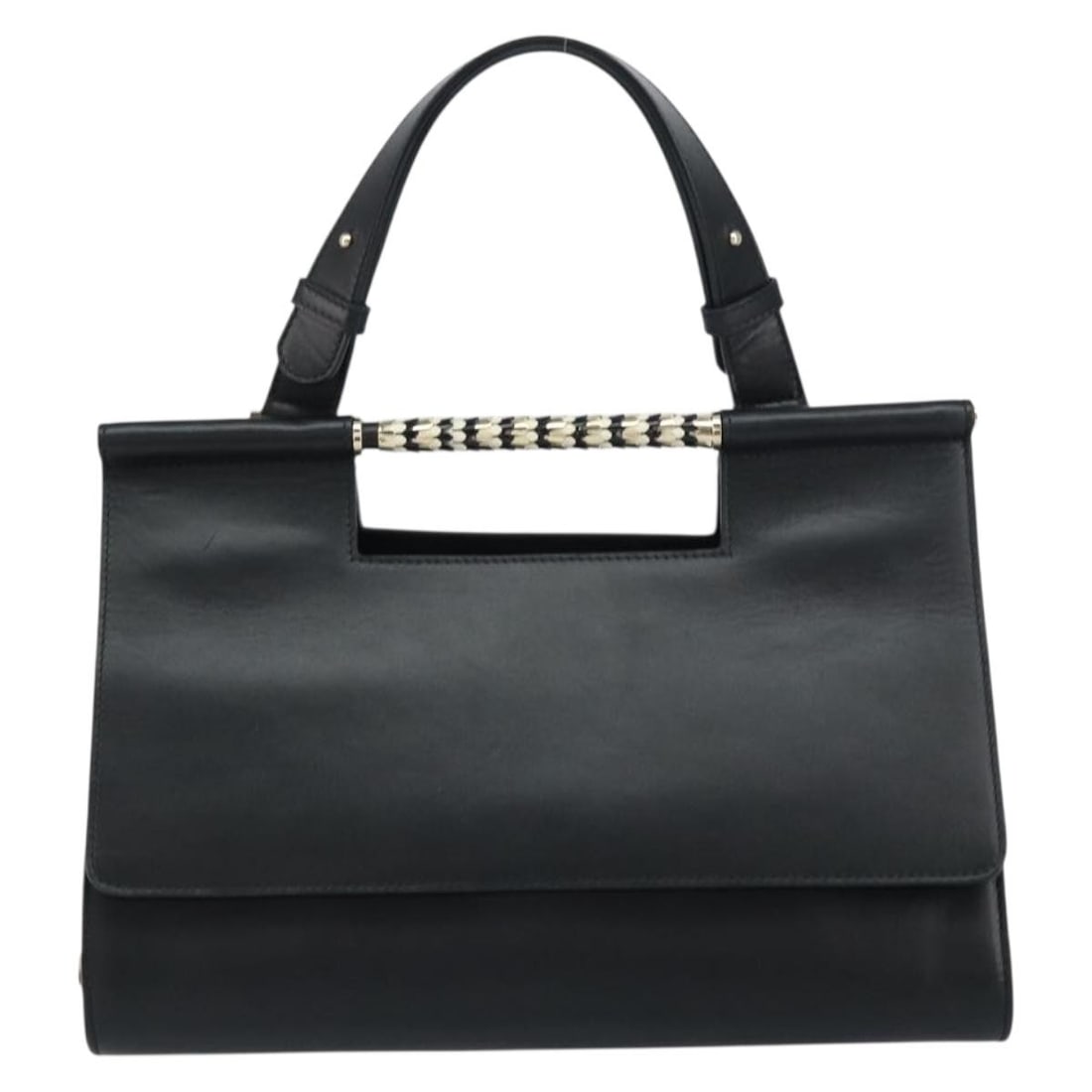 Serpenti Scaglie Black Leather Day Bag by Bvlgari Italy (1 of 18)