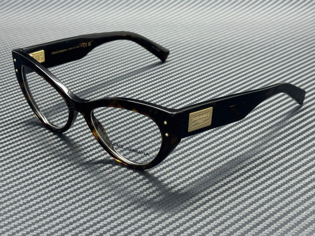 Dolce & Gabbana DG3403 502 Havana Gold Women's Eyeglasses with Authenticity Certificate (1 of 5)