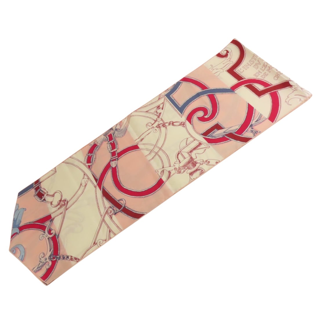 HERMES Maxi Twilly Silk Scarf Pink Red Multicolor (1 of 10)