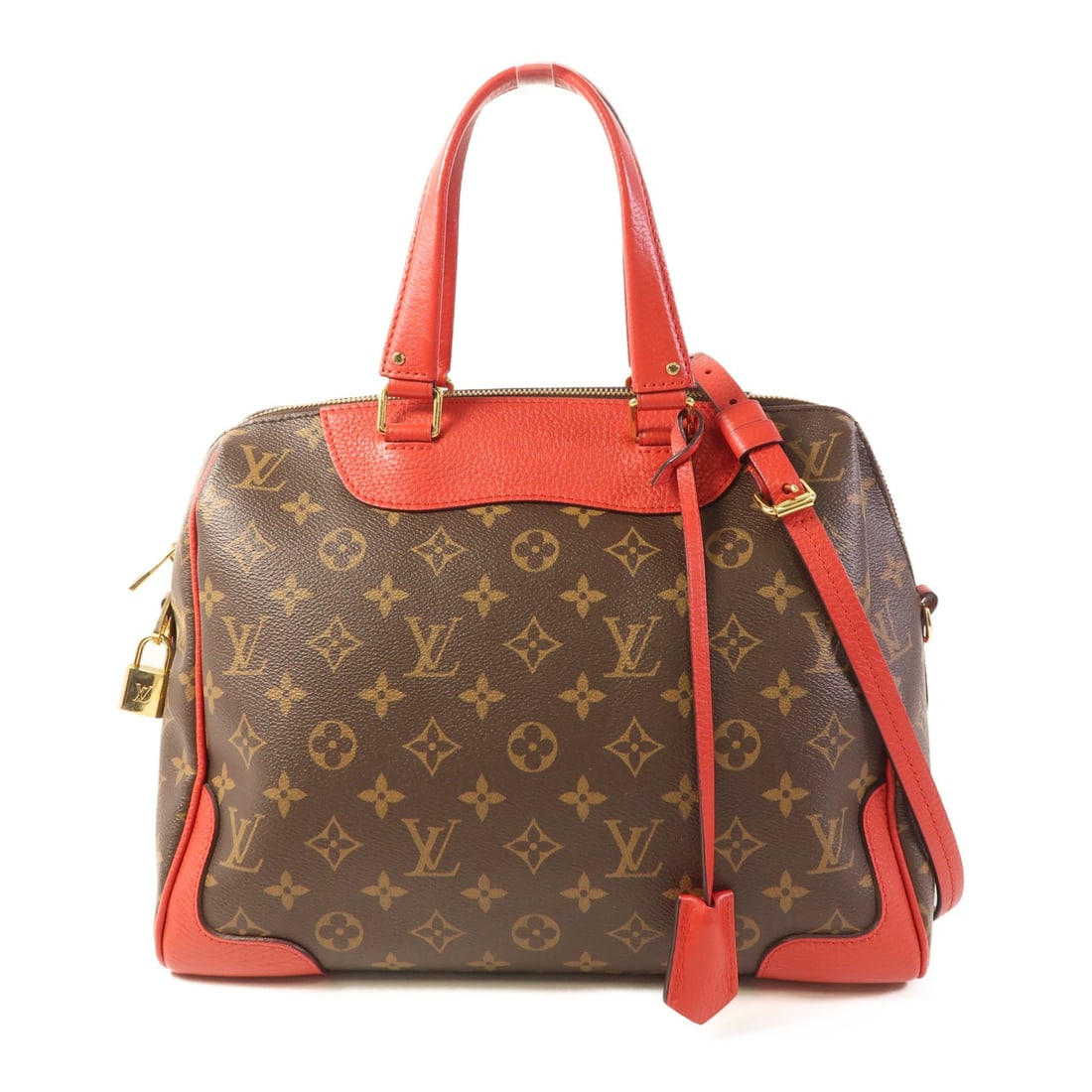 Louis Vuitton Retiro Monogram M40546 Brown 2 Way Shoulder Bag with Gold Hardware: Louis Vuitton Retiro Monogram M40546 Brown 2 Way Shoulder Bag with Gold Hardware This Louis Vuitton Retiro 2 Way Shoulder Handbag features the signature Monogram canvas in brown with gold tone hardwar