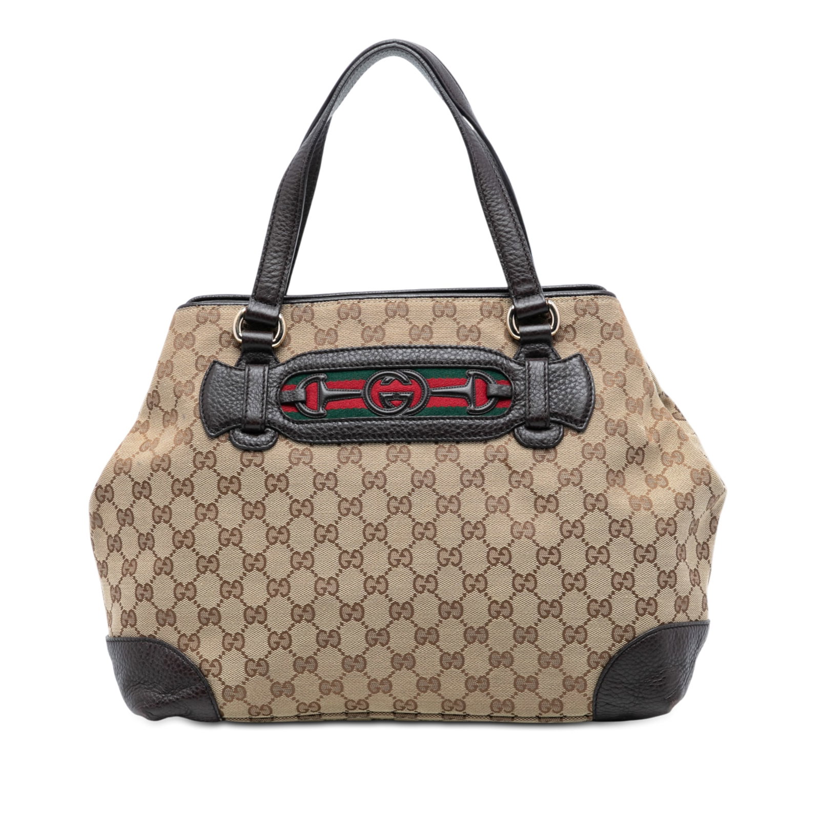 Gucci Dressage Tote Bag in GG Canvas with Web Stripe Detail (1 of 7)