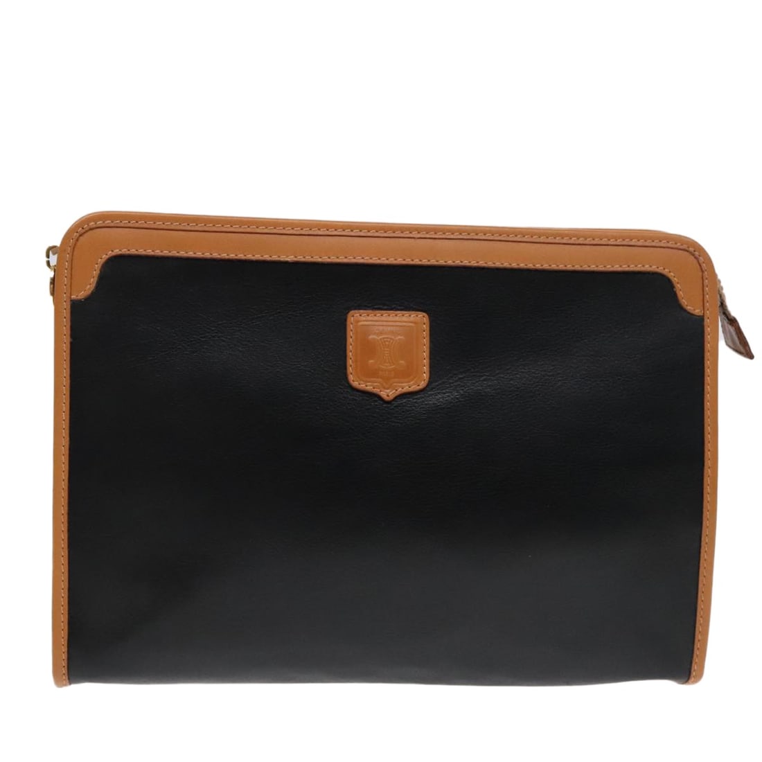 Black Leather Triomphe Logo Pouch by Celine (1 of 18)