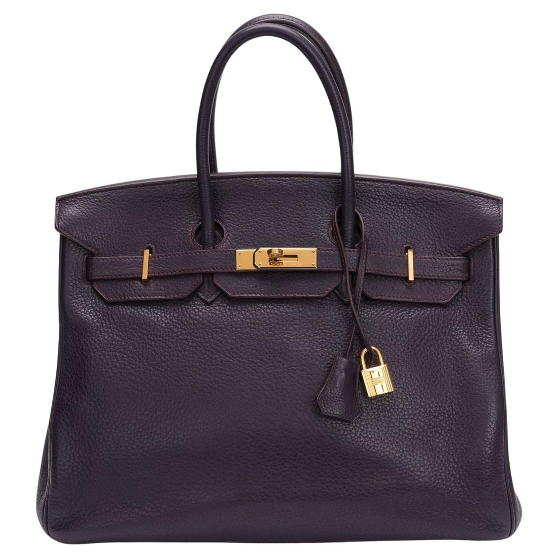 Hermes Birkin 35 Raisin Taurillon Clemence Gold Hardware Bag (1 of 12)