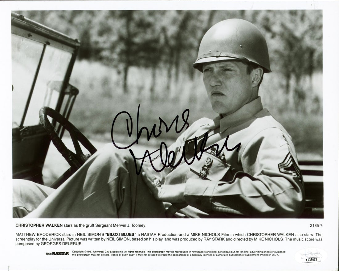 Christopher Walken Signed Biloxi Blues 8x10 Photograph with JSA COA (1 of 1)