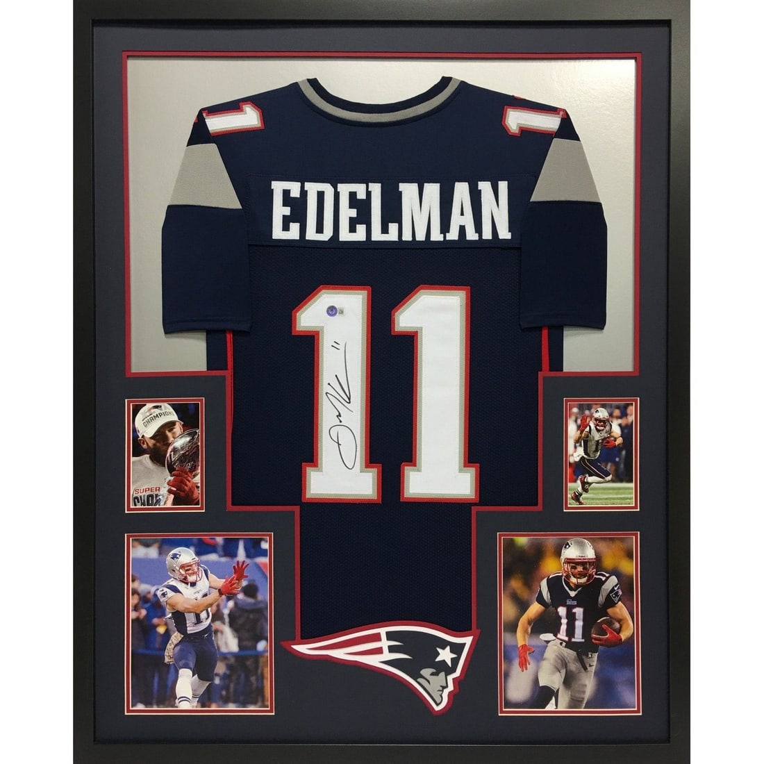 Julian Edelman Signed Framed Jersey New England Patriots Beckett Authenticated (1 of 3)