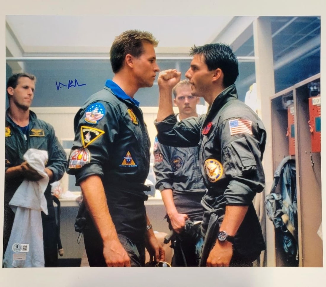 16x20 Top Gun Photograph Signed by Val Kilmer Beckett Authenticated (1 of 3)