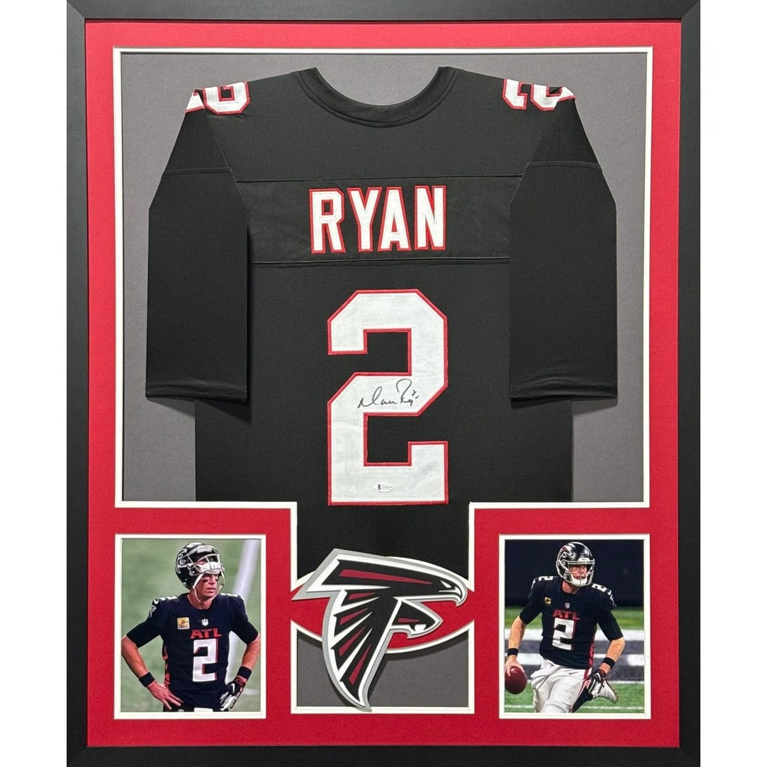Matt Ryan Autographed Framed Jersey Beckett Certified Atlanta Falcons (1 of 2)