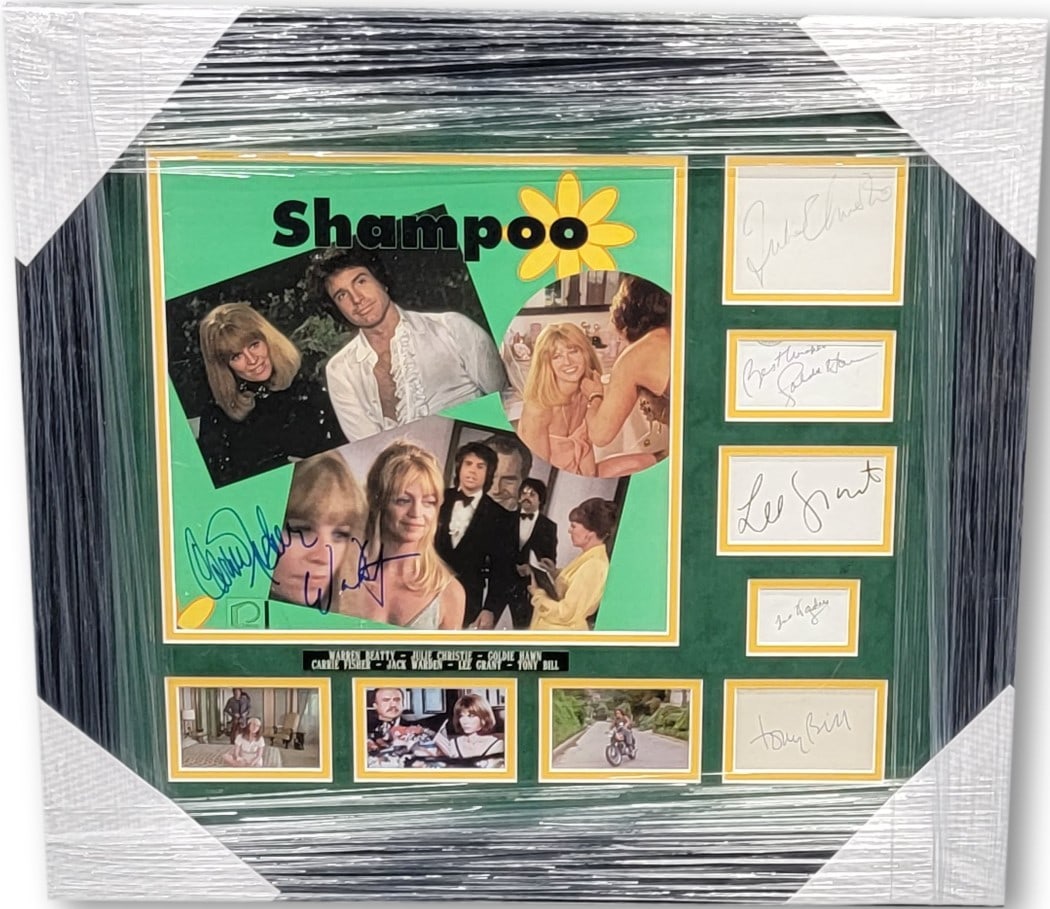 Shampoo Cast Signed Photo Framed Carrie Fisher Goldie Hawn Beckett Authenticated (1 of 5)