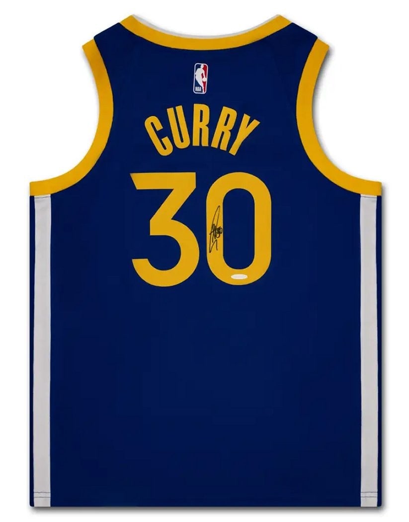 Stephen Curry Autographed Golden State Warriors Swingman Jersey Upper Deck Authenticated (1 of 4)