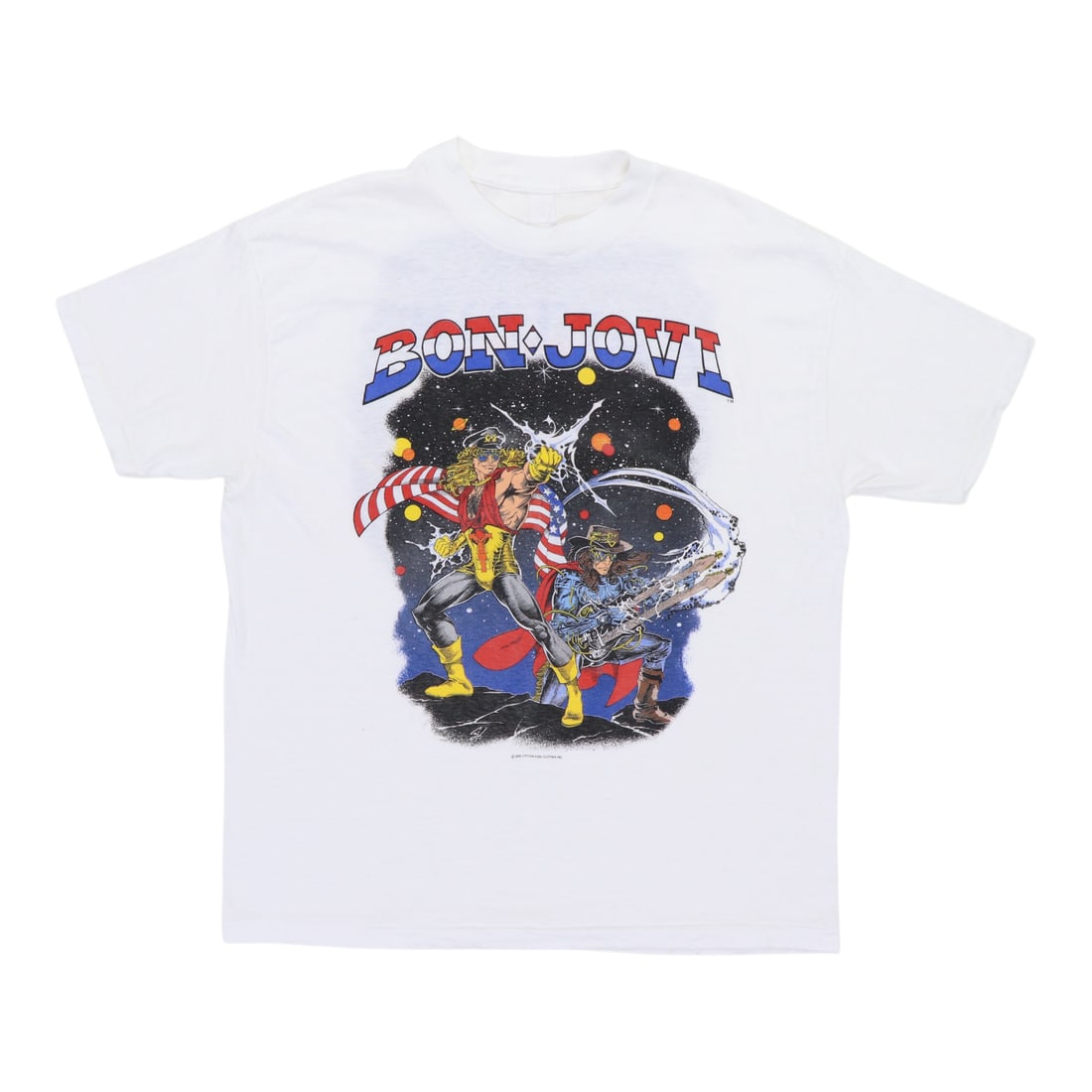 Vintage 1989 Bon Jovi Captain Kidd King of Swing Graphic Cotton Shirt (1 of 10)