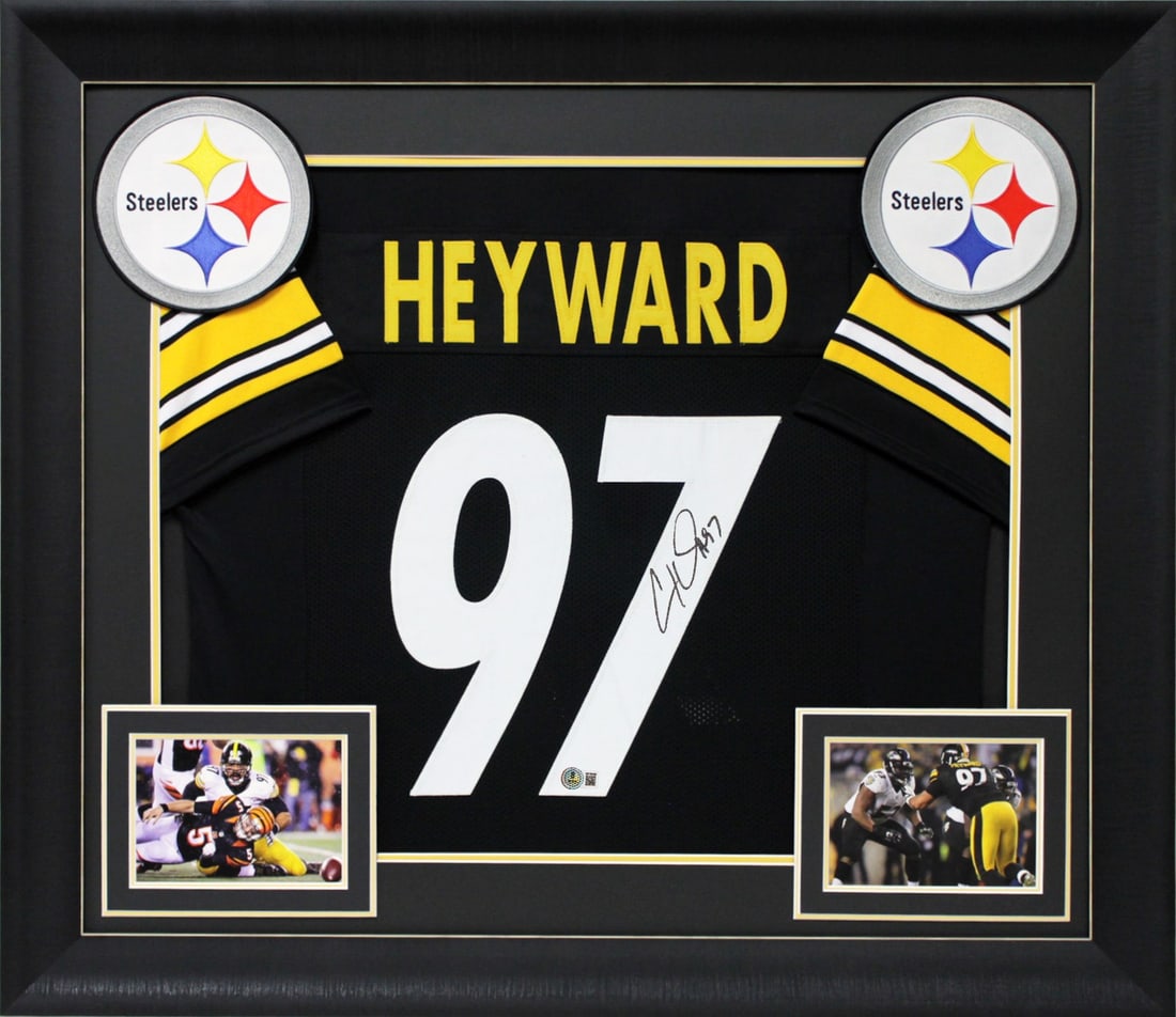 Cameron Heyward Signed Black Pro Style Framed Jersey BAS Authenticated (1 of 2)