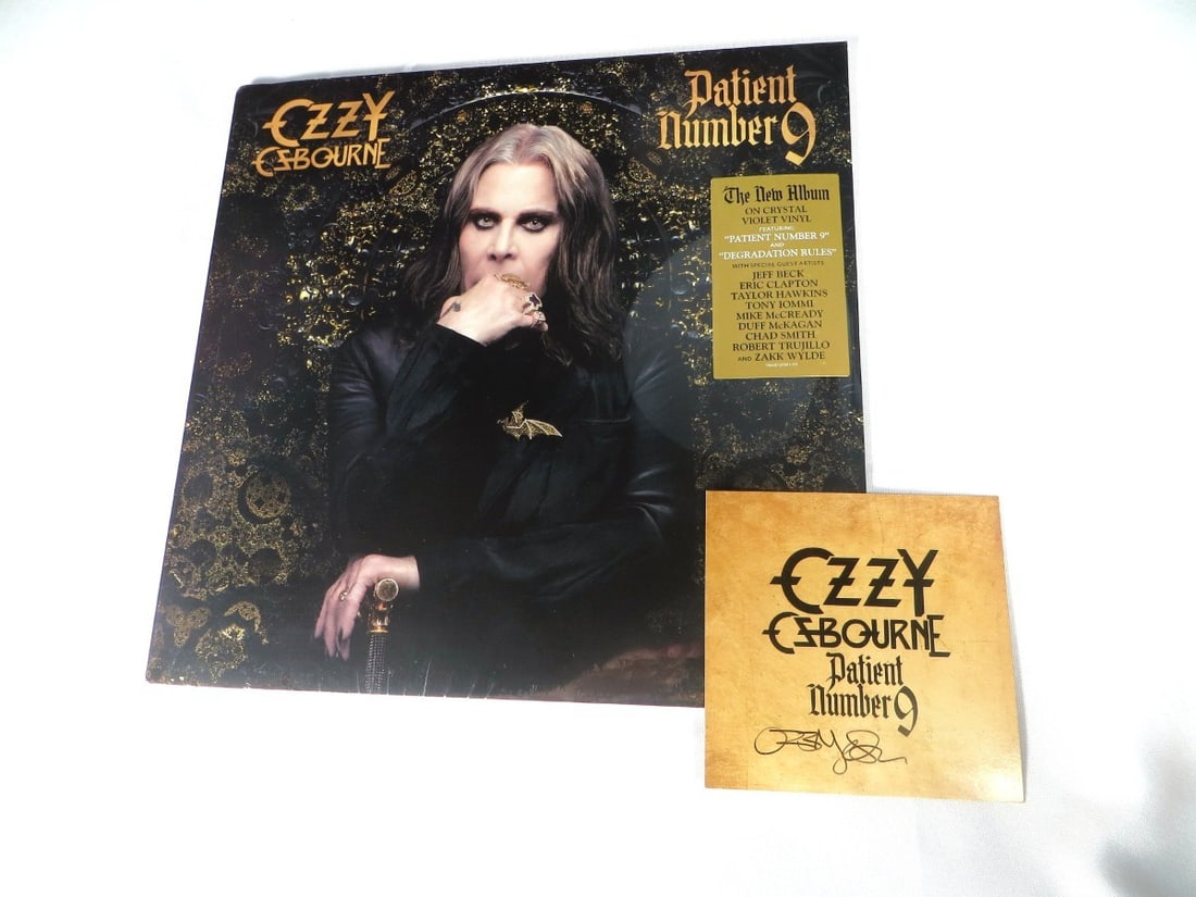 Ozzy Osbourne Autographed Patient Number 9 CD Insert Beckett Authenticated (1 of 4)